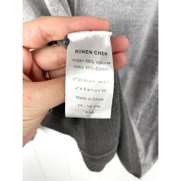Ronen Chen Grey Batwing Lightweight Sweater Size 1 (S) - Picture 9 of 10